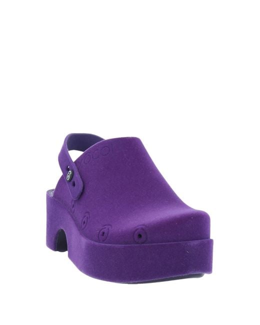 XOCOI Purple Mules & Clogs