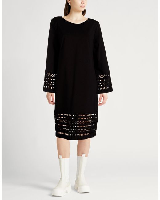 MEIMEIJ Black Midi Dress Viscose, Polyamide, Elastane