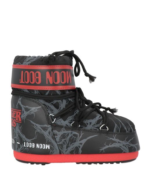 Moon Boot Red Ankle Boots
