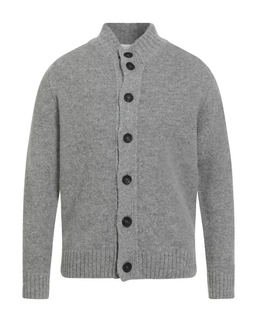 FILIPPO DE LAURENTIIS Gray Light Cardigan Alpaca Wool, Merino Wool, Polyamide for men