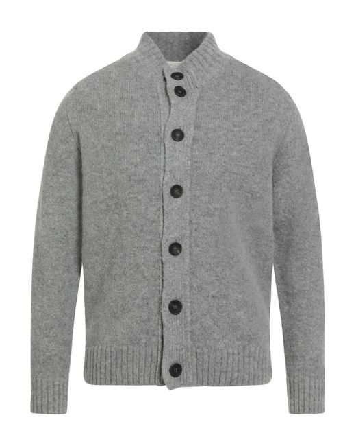 FILIPPO DE LAURENTIIS Gray Cardigan Alpaca Wool, Merino Wool, Polyamide for men