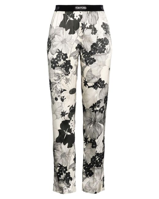 Tom Ford White Pants Silk, Elastane
