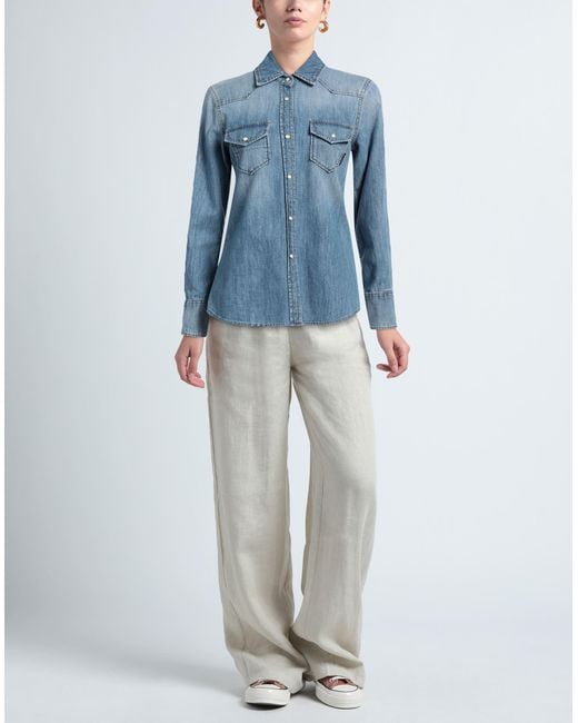 Moorer Blue Denim Shirt