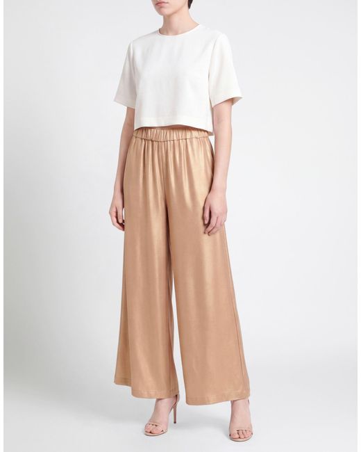 Antonio Marras Natural Sand Pants Polyester, Elastane