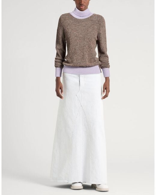 K-Way Brown Taupe Turtleneck Wool, Polyamide, Acrylic, Mohair Wool, Polyester