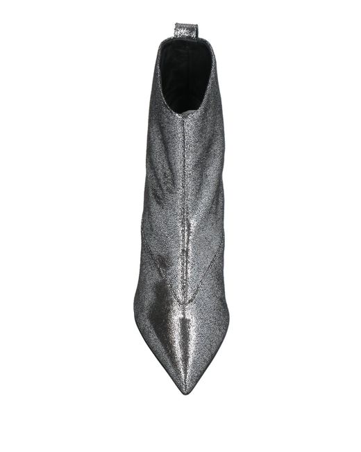 Milano Gray Ankle Boots Textile Fibers