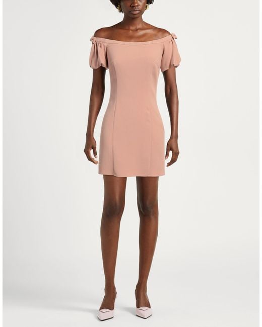 Elisabetta Franchi Pink Blush Mini Dress Viscose, Acetate, Elastane