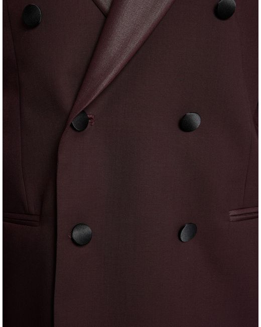 BROGNANO Purple Suit Polyester, Viscose