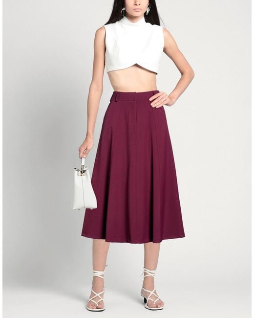 Shirtaporter Purple Midi Skirt