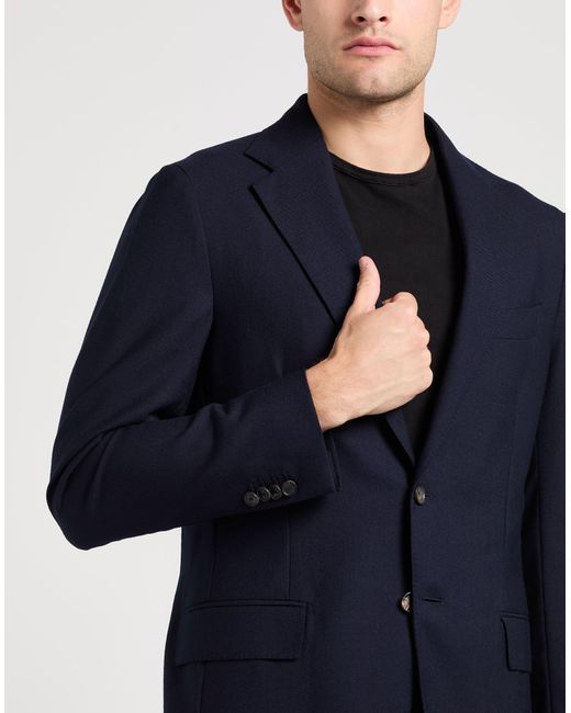 De Petrillo Blue Midnight Suit Virgin Wool for men
