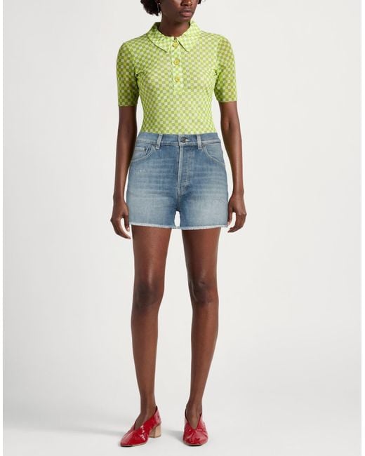 Dondup Blue Denim Shorts Cotton, Elastomultiester