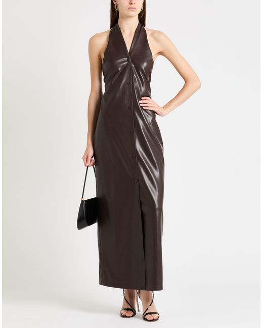 Nanushka Purple Dark Maxi Dress Recycled Polyester