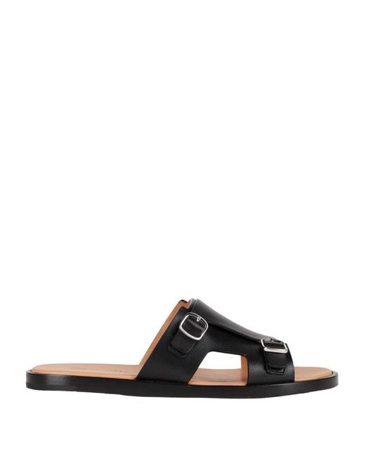 Santoni Black Sandals for men