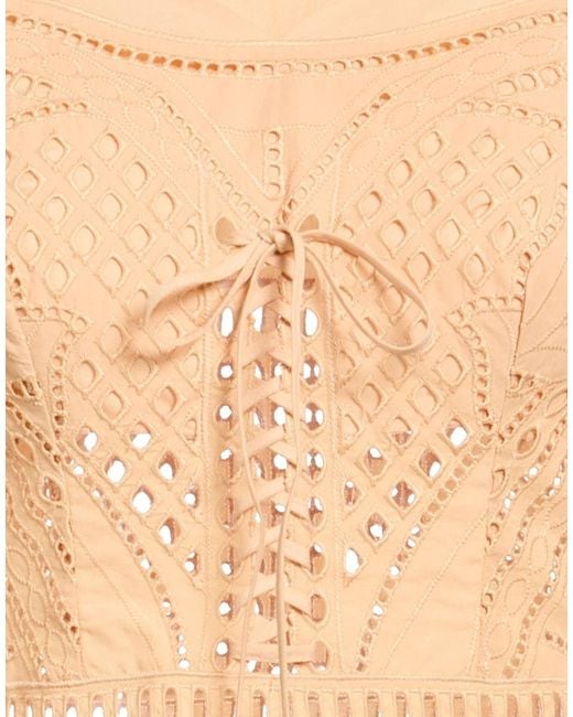 Alberta Ferretti Natural Top Cotton, Polyester