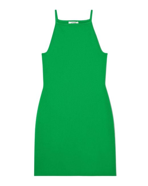 COS Green Knitted Bodycon Mini Dress