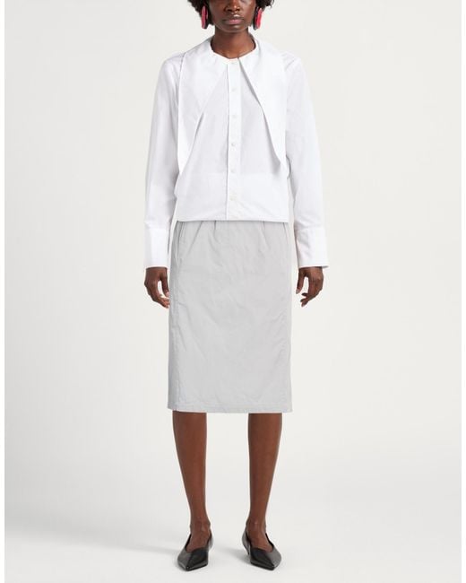 MAX&Co. White Midi Skirts