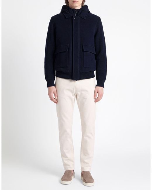 Paul & Shark Blue Jacket Virgin Wool, Nylon, Cashmere for men