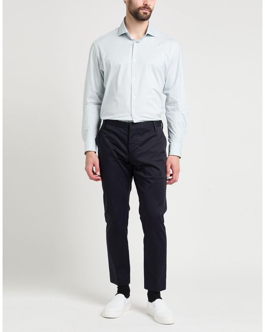 Entre Amis Blue Pants Cotton, Elastane for men