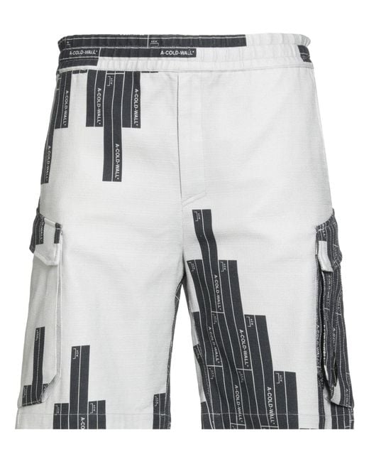 A_COLD_WALL* Gray Shorts & Bermuda Shorts Cotton, Elastane for men