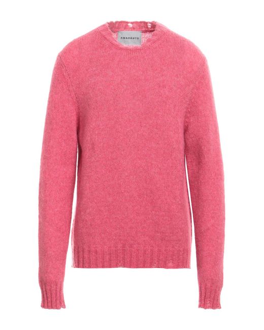 Amaranto Pink Sweater Wool, Alpaca Wool, Polyamide for men