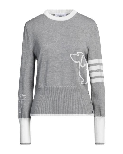 Thom Browne Gray Sweater Virgin Wool
