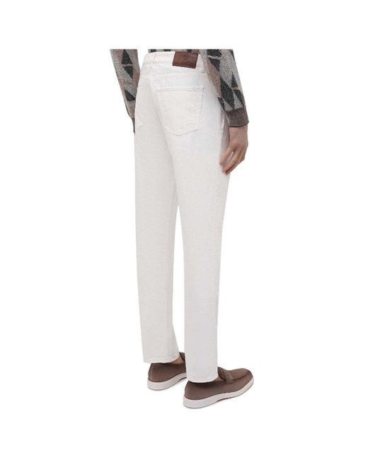 Pantalon en jean Brunello Cucinelli pour homme en coloris White