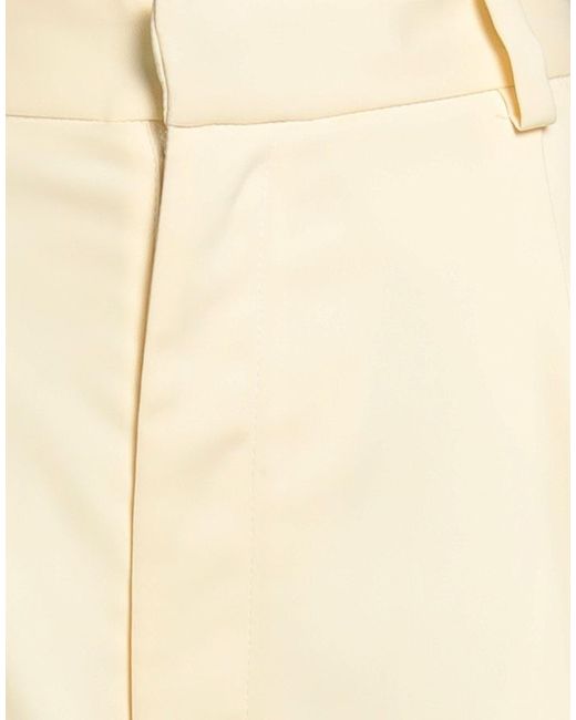 Plan C White Pants Viscose, Elastane