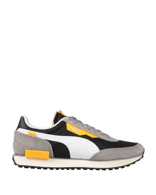 mens black leather puma trainers