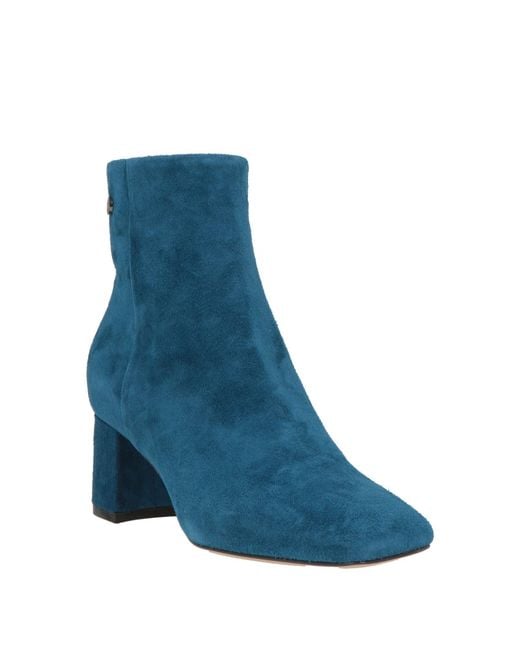Pollini Blue Ankle Boots Leather