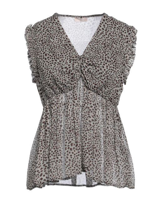 Liu Jo Gray Top Viscose