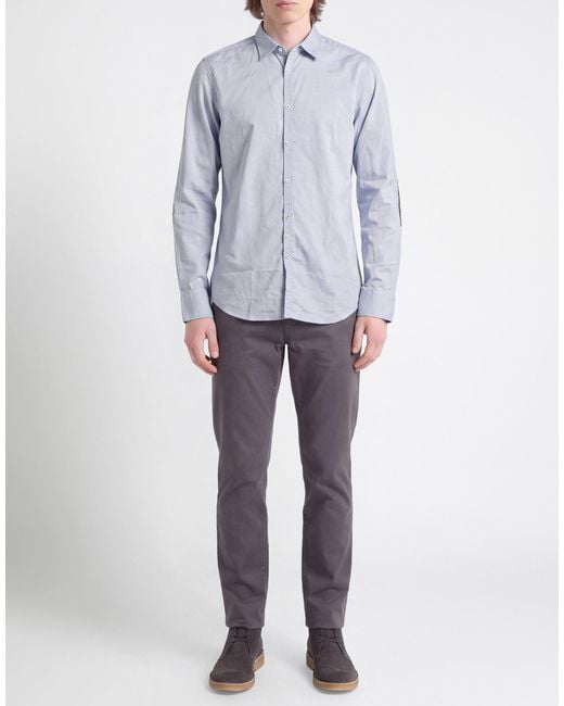 Aglini Blue Shirt Cotton for men