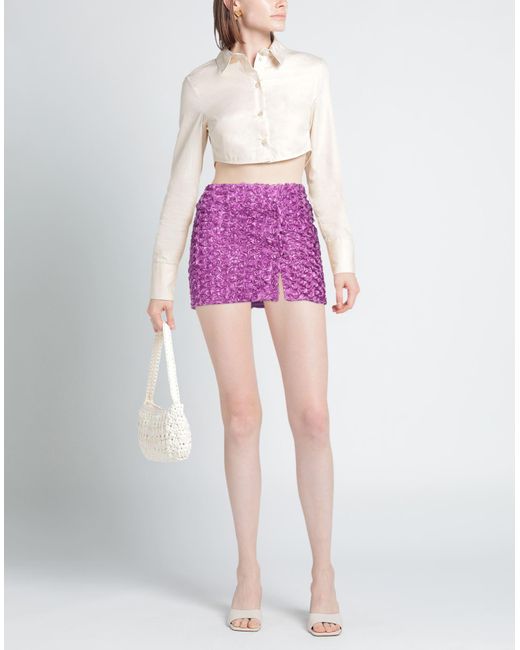 ROTATE BIRGER CHRISTENSEN Purple Mini Skirt