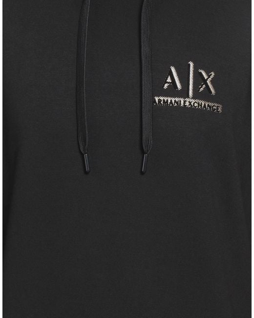 ARMANI EXCHANGE Black Sweatshirt Polyester, Viscose, Elastane for men