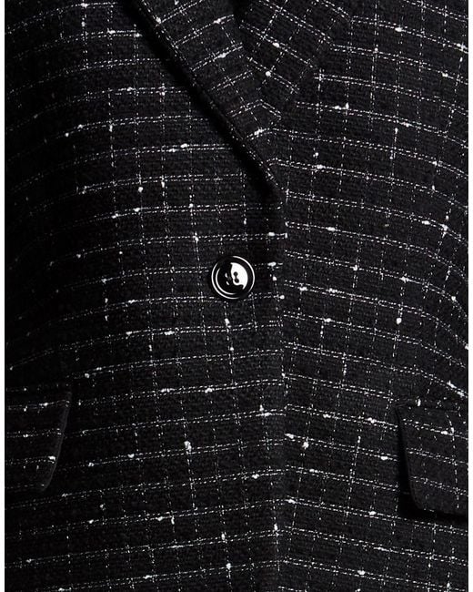 MSGM Black Blazer Polyester, Viscose, Cotton, Acrylic, Wool