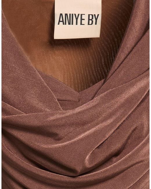 Aniye By Brown Top Polyester, Elastane