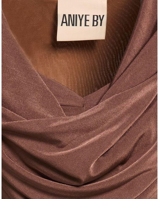 Aniye By Brown Top Polyester, Elastane