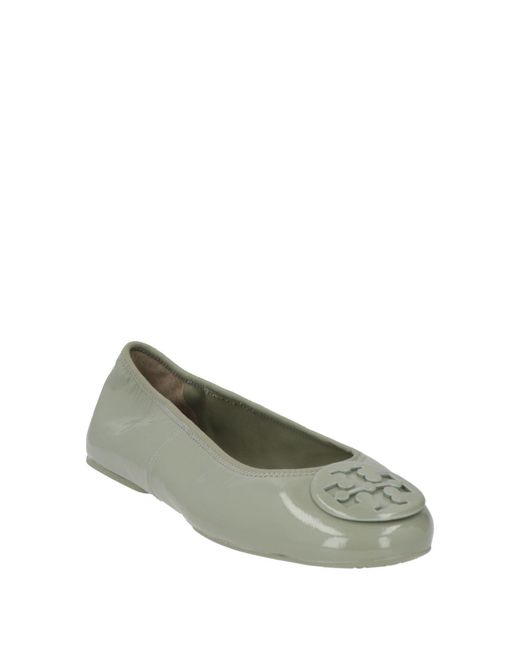 Tory Burch Green Ballet Flats Leather
