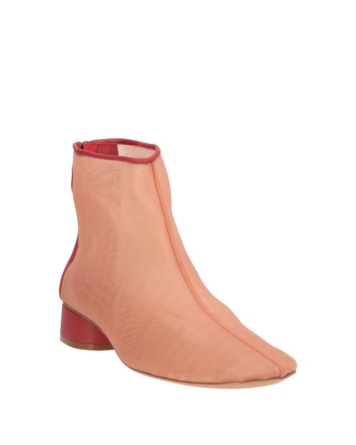 Forte_forte Pink Antique Rose Ankle Boots Textile Fibers