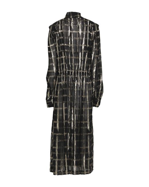 Alberta Ferretti Black Midi Dress Silk, Polyester