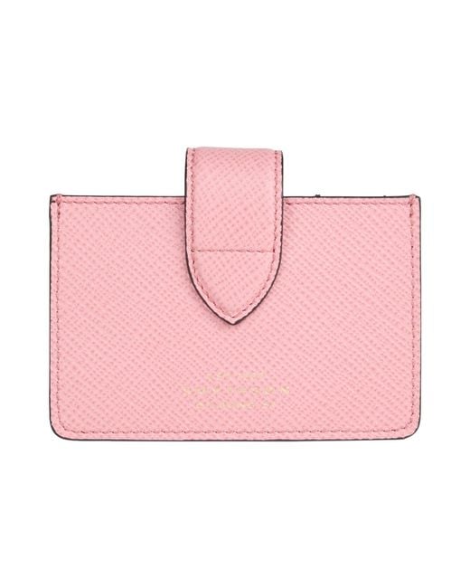 Smythson Pink Cardholder Leather