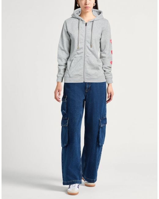 Love Moschino Gray Sweatshirt Cotton, Polyester