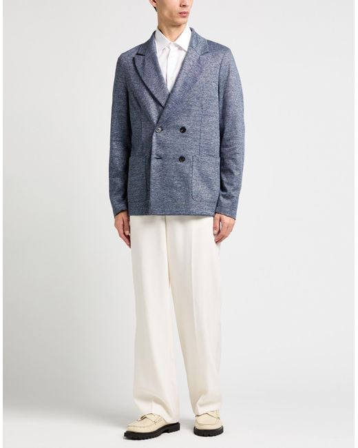 Harris Wharf London Gray Blazer Linen, Cotton, Polyester for men