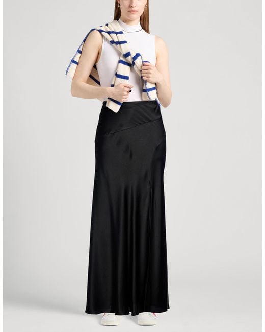 Alberta Ferretti Black Maxi Skirt Acetate, Silk