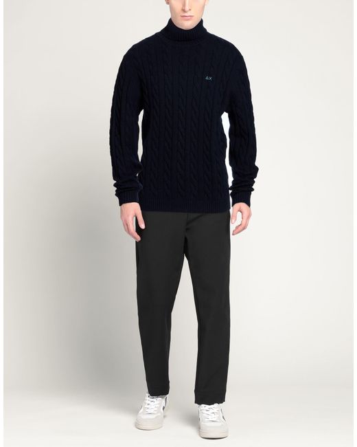 Sun 68 Blue Turtlenecks for men