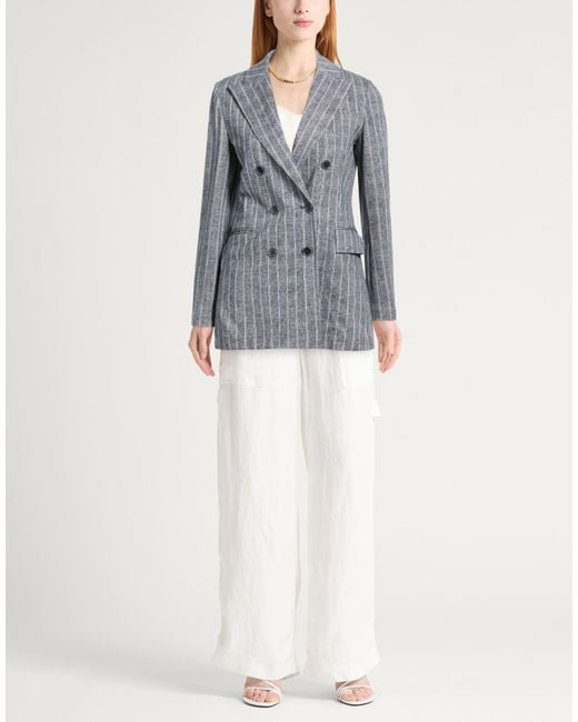 Circolo 1901 Gray Midnight Blazer Cotton, Elastane