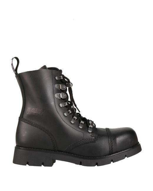 New Rock Black Ankle Boots