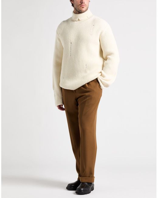 Ann Demeulemeester White Ivory Turtleneck Virgin Wool for men
