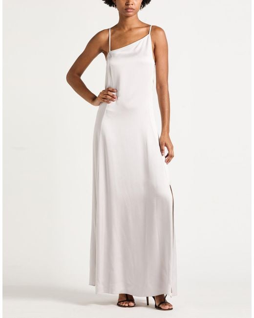 Forte_forte White Light Maxi Dress Acetate, Viscose