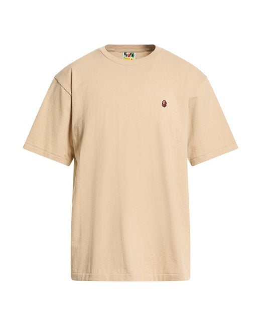 A Bathing Ape Natural T-Shirt Cotton for men