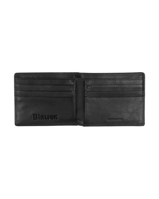 Blauer Black Wallet Leather for men